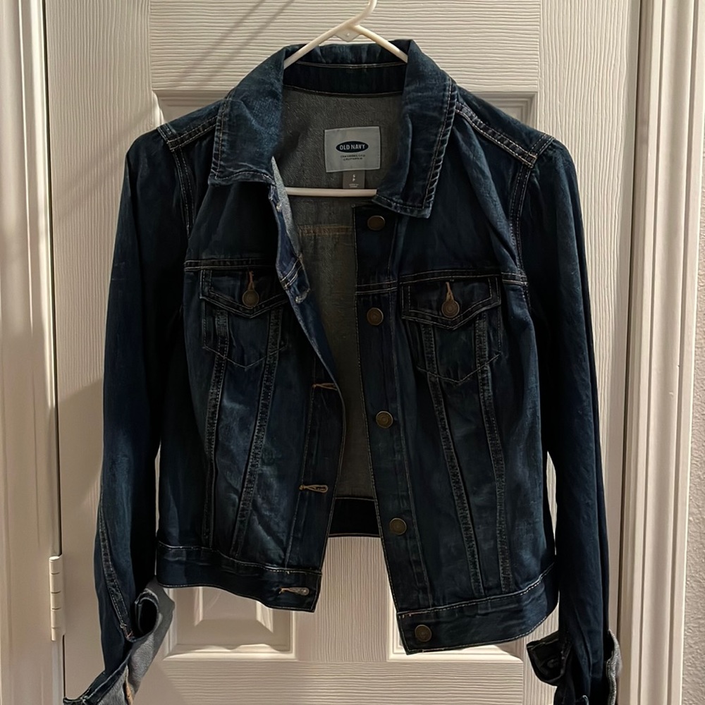 Old Navy dark denim jacket size small